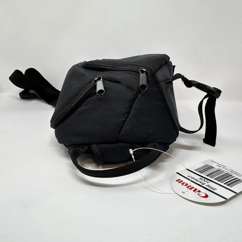 New Canon Sling Backpack 100S Black Padded Camera Bag Compact Adjustable Strap